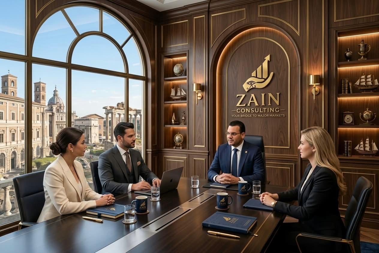 Zain Consulting consultants meeting a client