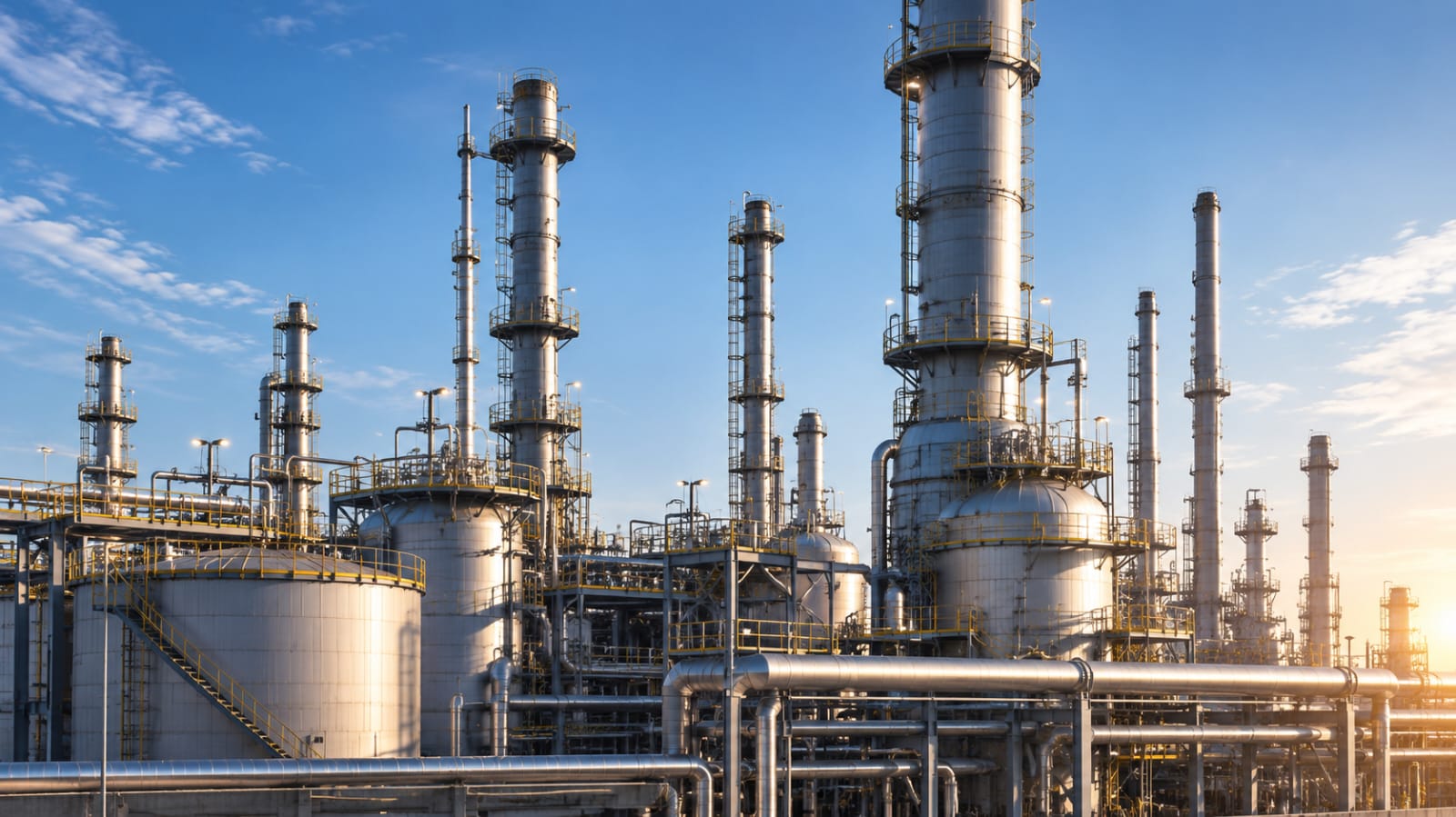 Petrochemical plant representing supply chain and procurement support